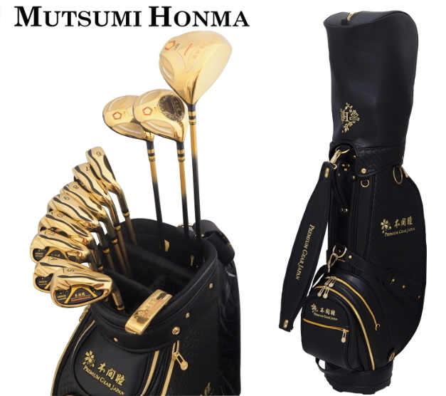 Mutsumi Honma Golf MH-V2 Golden Full Set Clubs 12pcs Driver Putter Iron
