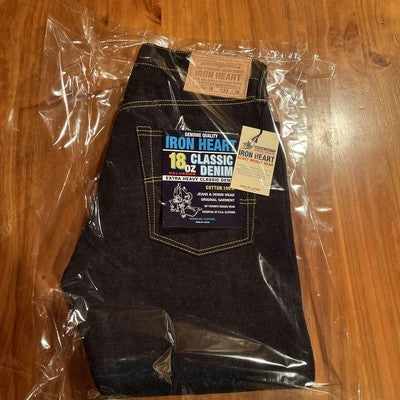 Iron Heart 666S-18oz Classic Denim W33 L36 Deadstock