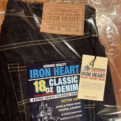 Iron Heart 666S-18oz Classic Denim W33 L36 Deadstock