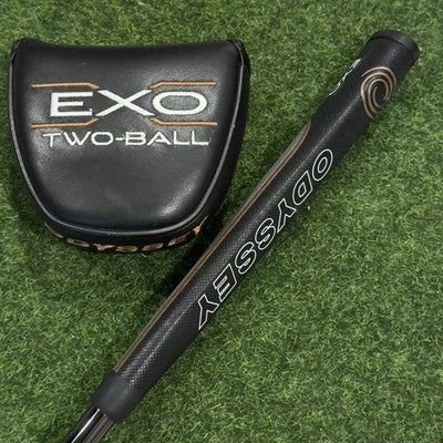 Odyssey EXO 2-Ball Putter 34 Inch Neo Mallet Milled Gold Black Headcover