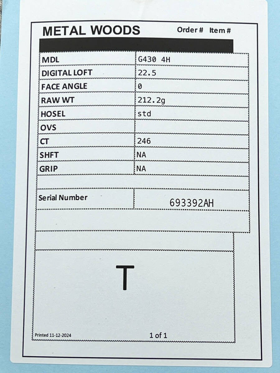 PING G430 Hybrid 4 22° Tour Issue WRX Proto 2022 CT246 - photo 10