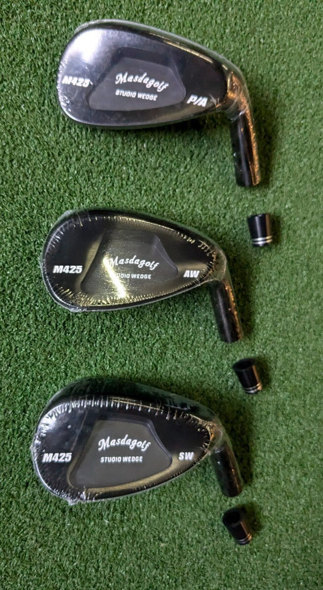 Masda Golf Studio Wedge M425 Black Oxide 3pcs 48° 52° 58° Head Only New - photo 1