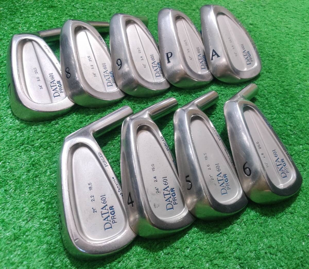 PRGR DATA601 Iron Head Only Set 3-PW AW 9pcs RH Golf Club Japan Spec - photo 4