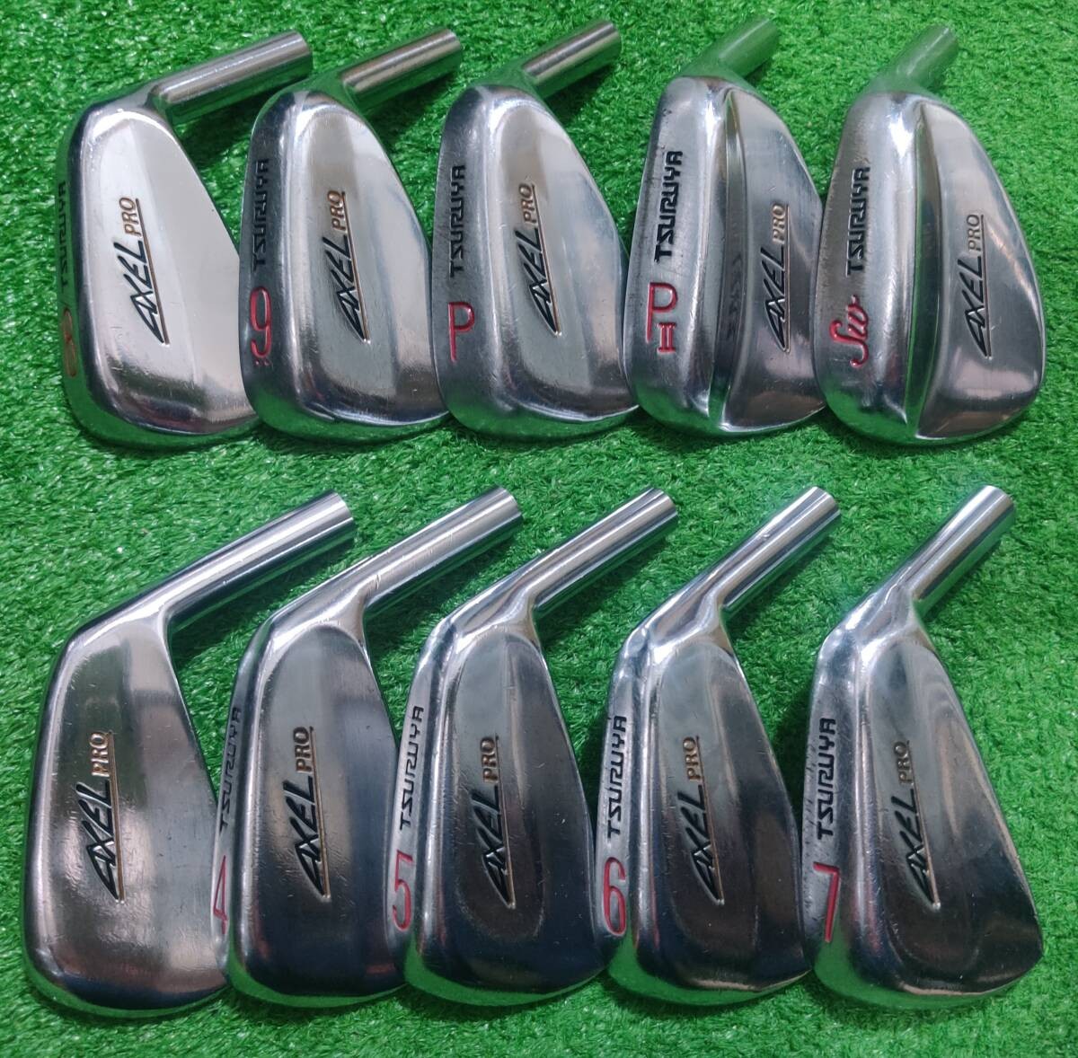 Tsuruya Axel Pro Iron Set 3-SW 10pcs Head Only RH Golf Club Japan Spec - photo 2