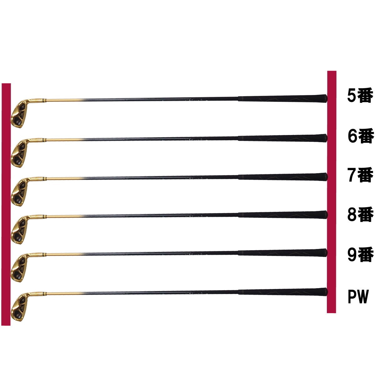 MUTSUMI HONMA MH-777 One Length Iron Gold IP 5-9I.PW R - photo 6