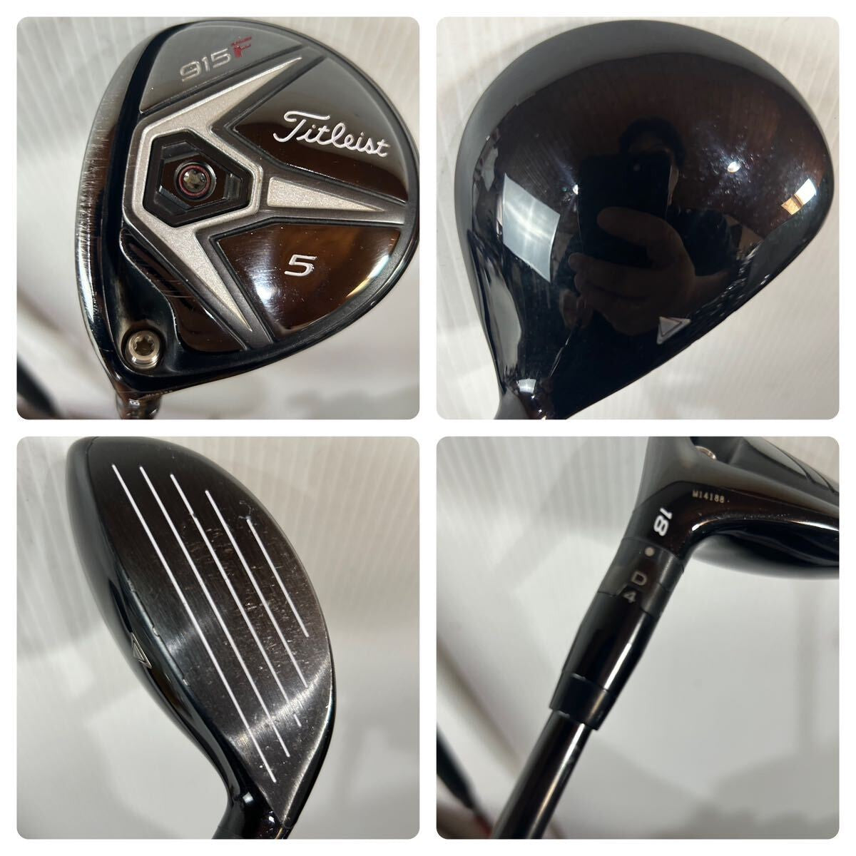 Titleist 915D3 1W 9.5° 915F 5W 18° 915H 4U 24° Left-Handed Set Flex-S - photo 3