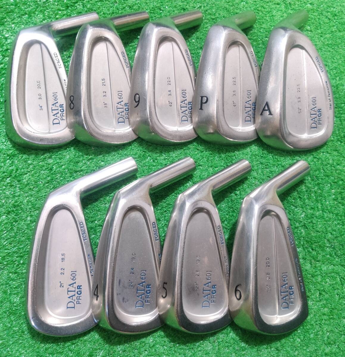 PRGR DATA601 Iron Head Only Set 3-PW AW 9pcs RH Golf Club Japan Spec - photo 1