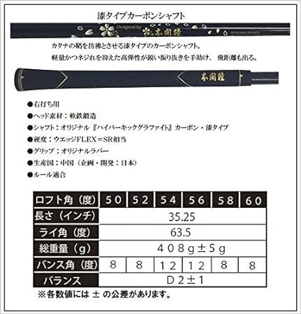 MUTSUMI HONMA Club MH280W Wedge Loft 58 Flex SR Carbon Shaft Right Hand - photo 6