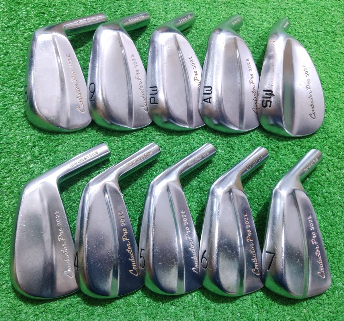 Maruman Conductor 302E Forged Iron Set 3-SW 10pcs Head Only RH Golf Japan - photo 1