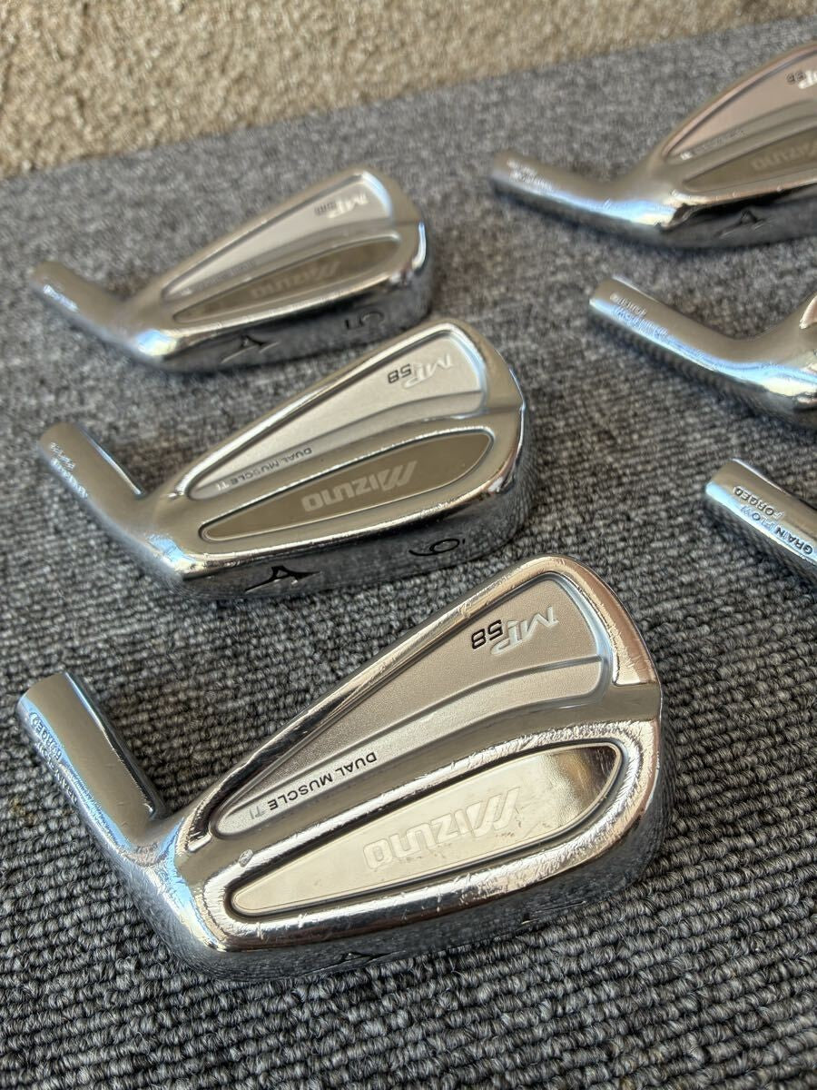 Mizuno MP-58 Iron Set 5-PW 6pcs Head Only RH Golf Club Japan - photo 1
