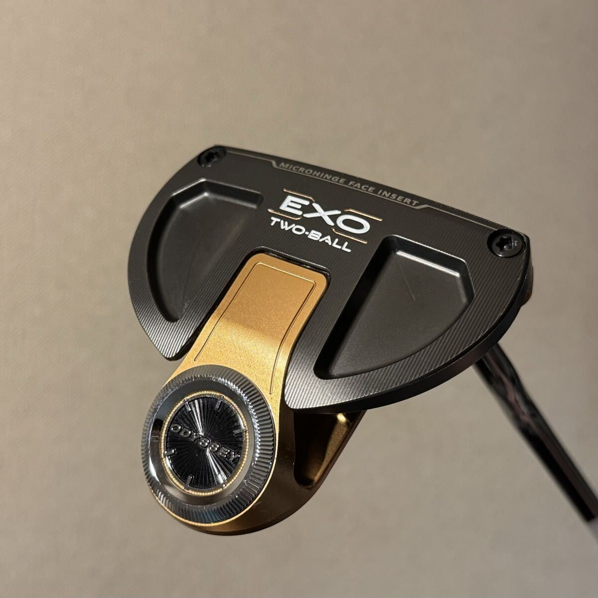 Odyssey EXO 2-Ball Putter 34 Inch Neo Mallet Milled Gold Black Headcover - photo 7