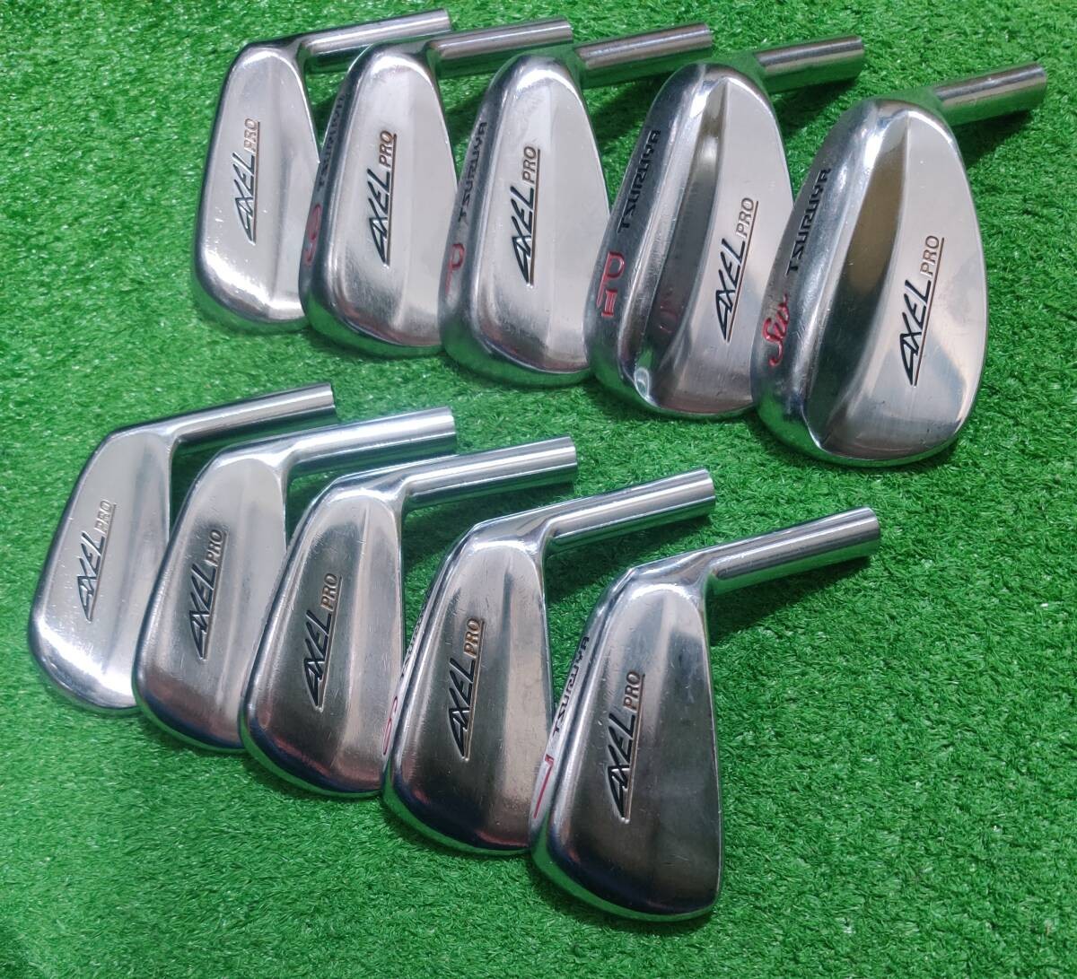Tsuruya Axel Pro Iron Set 3-SW 10pcs Head Only RH Golf Club Japan Spec - photo 1