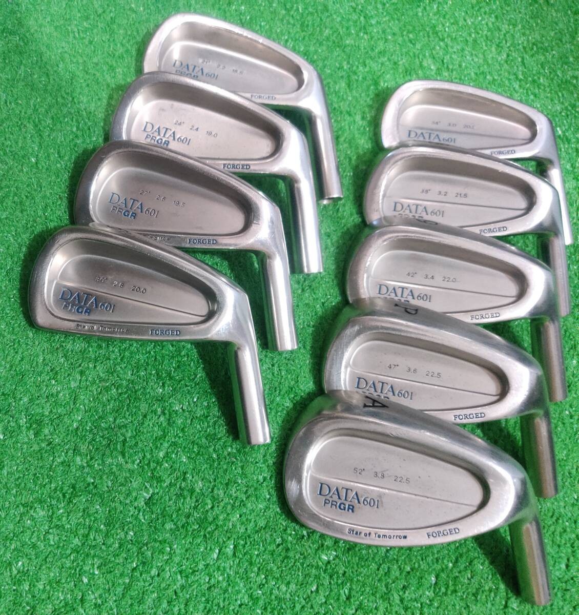 PRGR DATA601 Iron Head Only Set 3-PW AW 9pcs RH Golf Club Japan Spec - photo 3