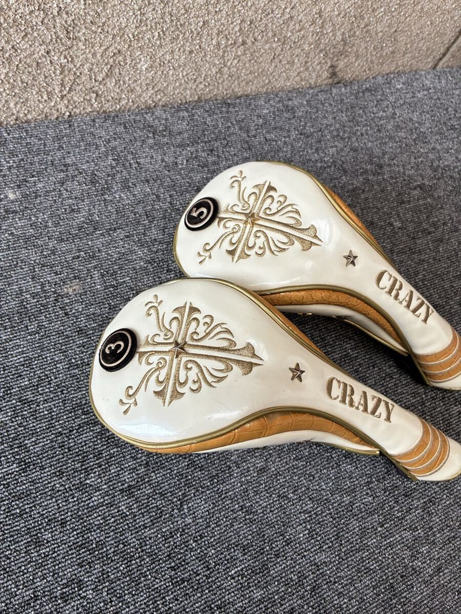 CRAZY Head Cover Set 2pcs for FW 3W 5W Golf Japan - photo 2