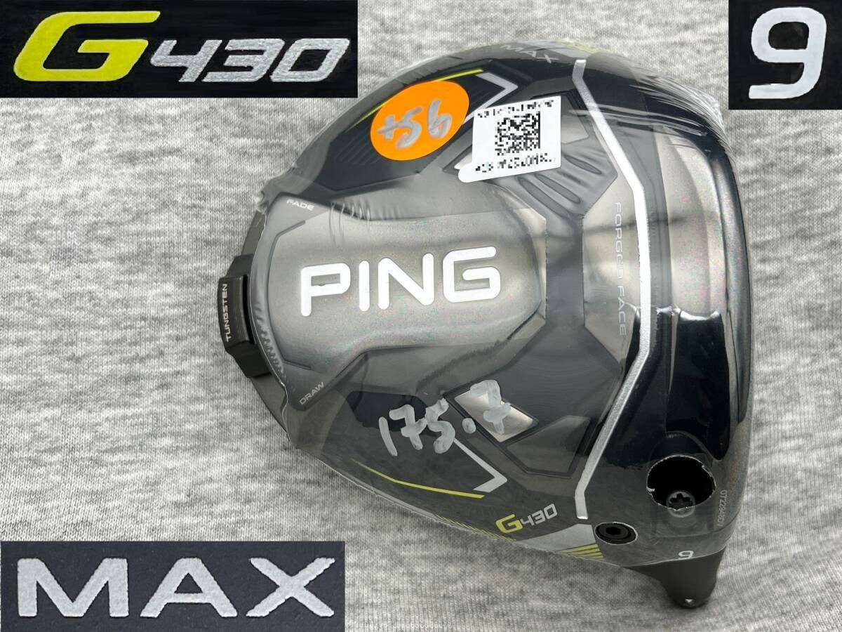 PING G430 Max Tour Issue Driver Head 9 Deg CT256 WRX Proto RH Japan - photo 1