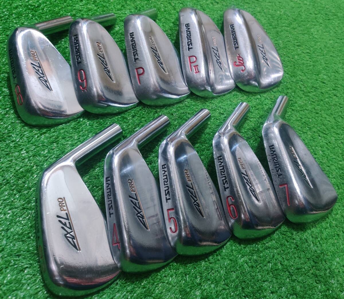 Tsuruya Axel Pro Iron Set 3-SW 10pcs Head Only RH Golf Club Japan Spec - photo 3